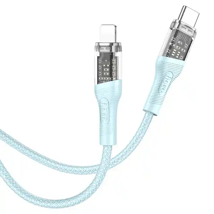 HOCO U111 Transparent Discovery Edition 60w PD Type-C to iPhone PD Fast Charging Data Cable